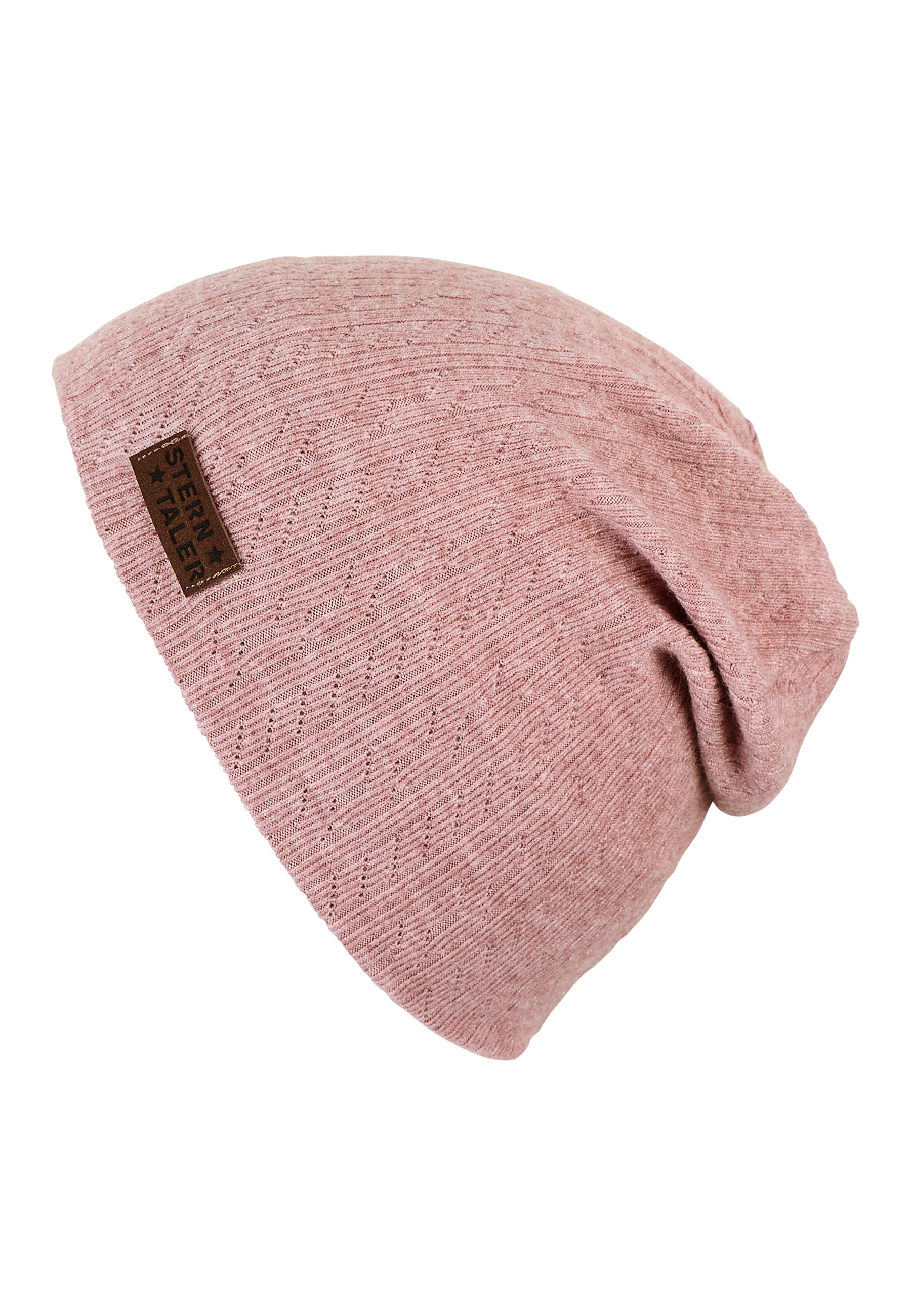 Slouch-Beanie mit Struktur aus Mischgewebe