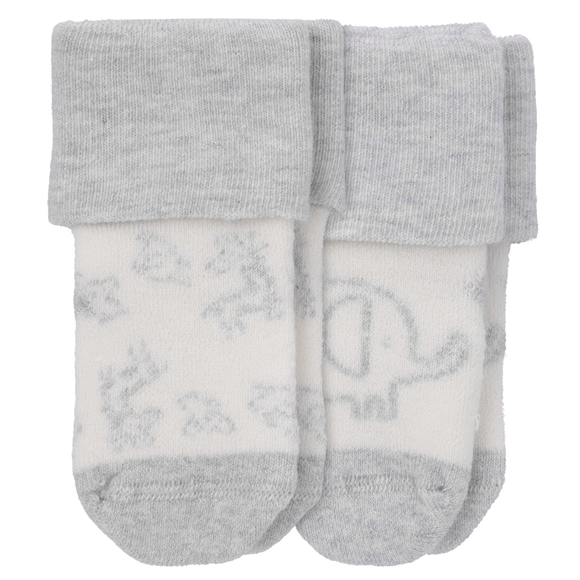 2 Paar Newborn Socken mit Umschlagbund