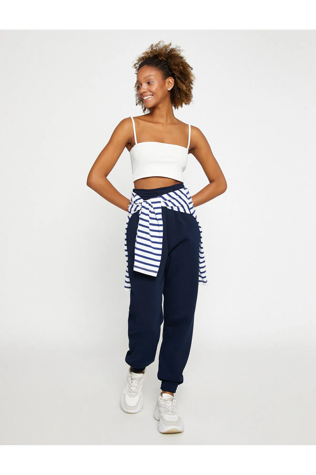 Koton  Jogger-Jogginghose mit hoher Taille und detaillierten Taschen