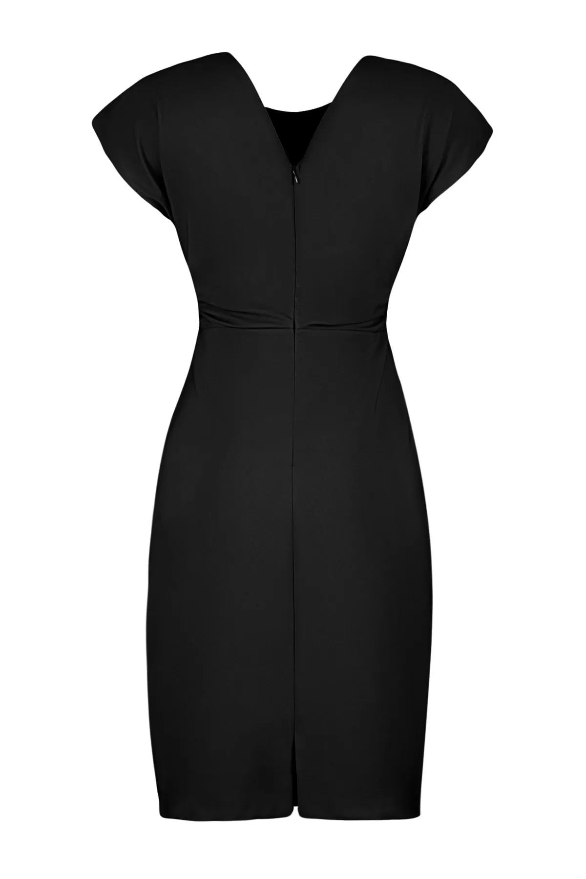 Trendyol Collection  Schwarzes, figurbetontes Mini-Webkleid mit Rückendetails TWOSS23EL01672