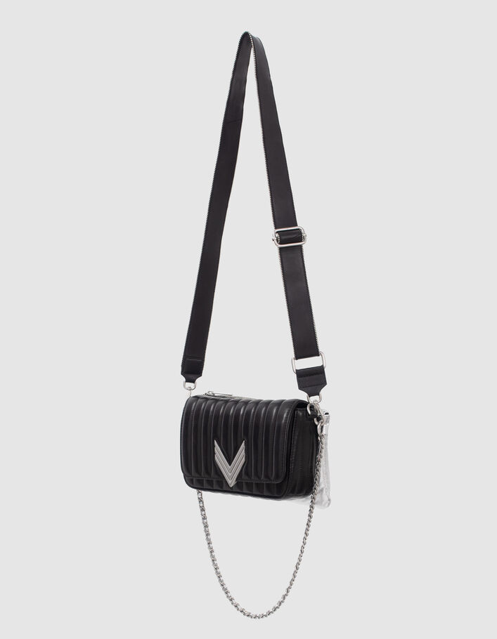 Le 111 MADISON AVENUE noir cuir matelassé Femme