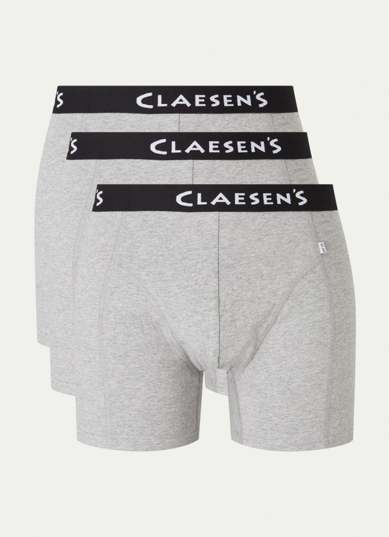 Set de 3 perechi de boxeri Claesen cu bandă la talie cu logo.