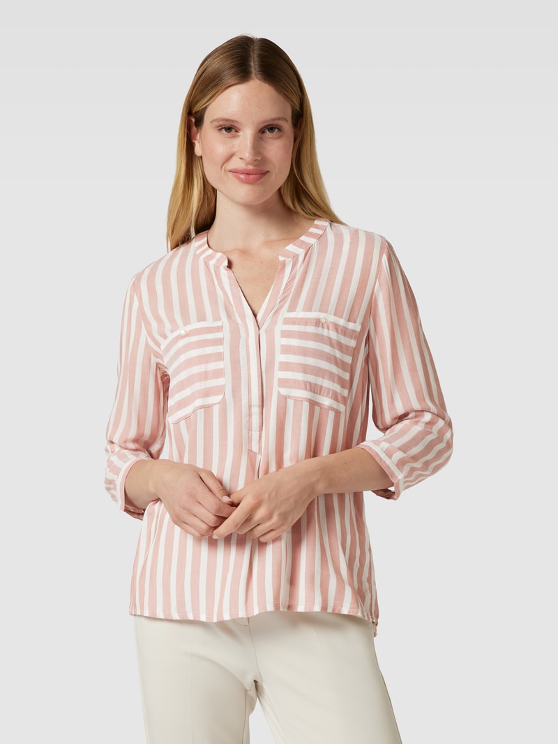 Blusenshirt mit Streifenmuster in rosé