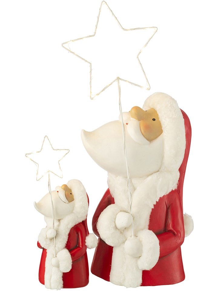 J Line LED-Dekoleuchte ''Weihnachtsmann Stern'' in Rot/ Weiß - (H)67 x Ø 23 cm günstig kaufen onesize