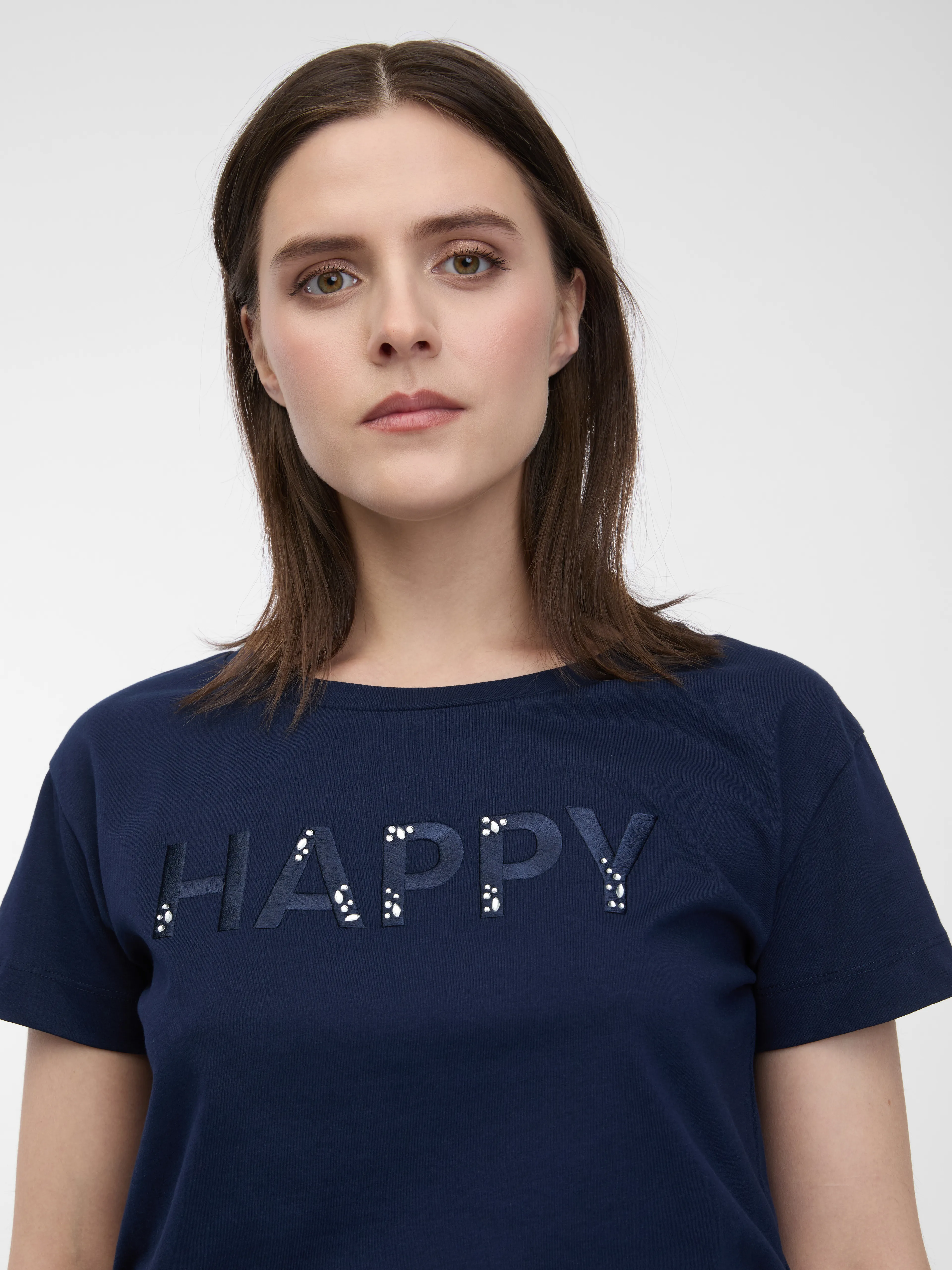 Dunkelblaues ORSAY Damen-T-Shirt