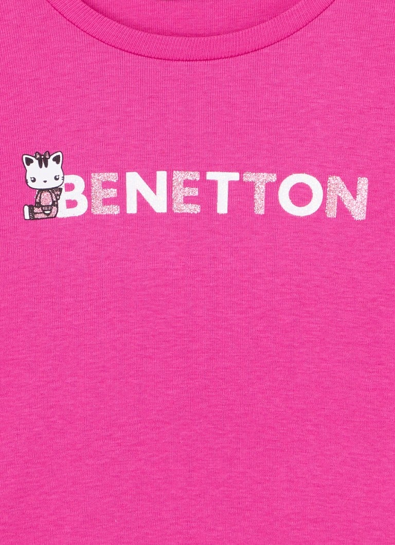 Benetton košulja dugih rukava s logotipom i šljokicama