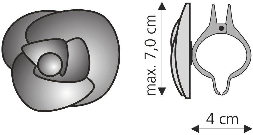 Dekoklammer Rose, Liedeco, Gardinen, Vorhänge, (Packung, 2-St), für Gardinen, Vorhänge