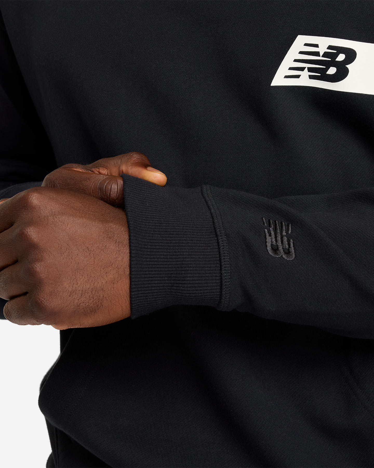 Felpa New Balance Relaxed Gfx Back Big Logo M MT43561BK