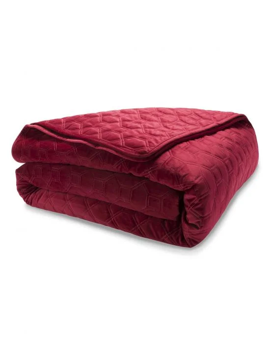 Couvre-lit matelassé velours