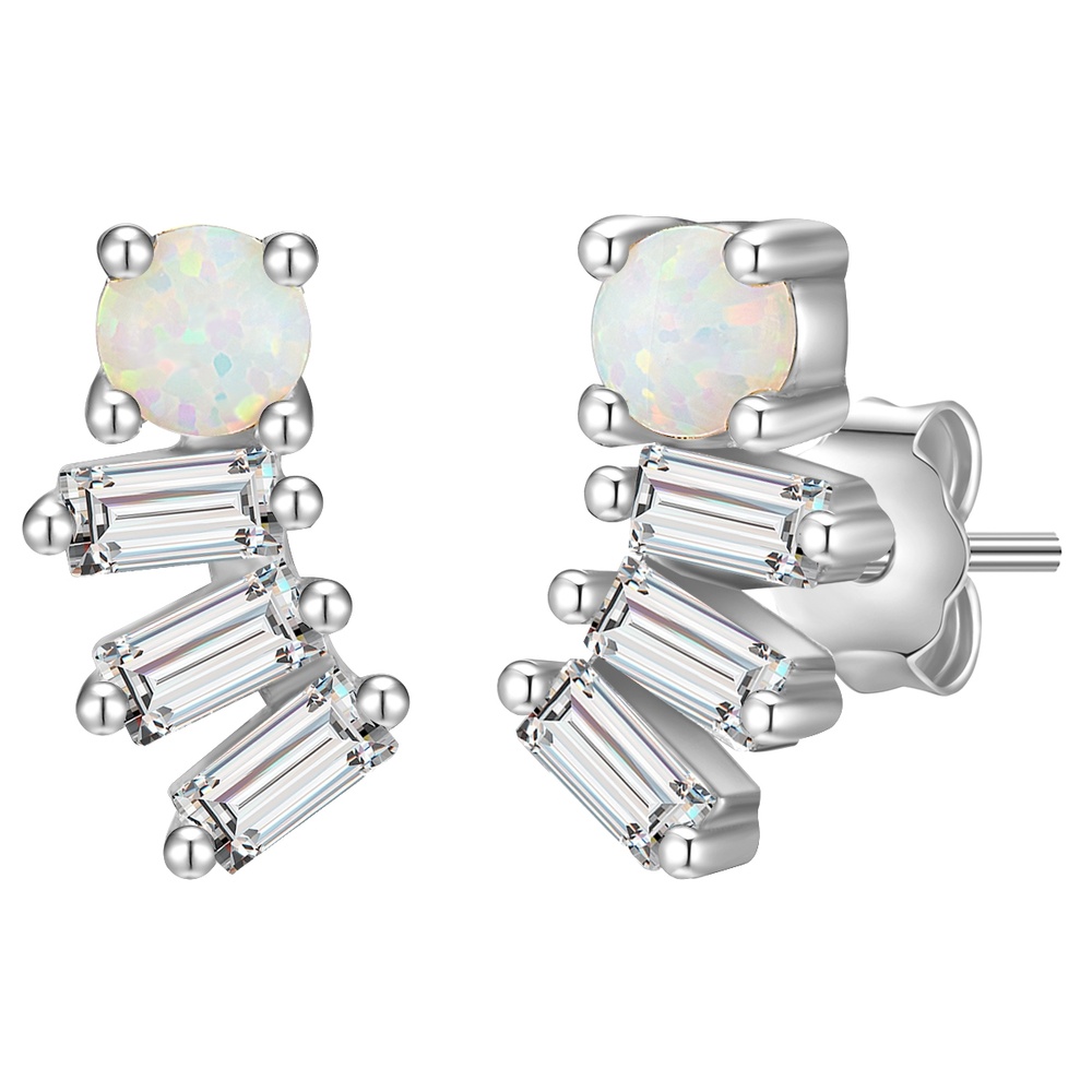Glanzstücke München Puces d'oreilles en argent Argent sterling Oxyde de zirconium (CZ) en Argent Boucles d'oreilles