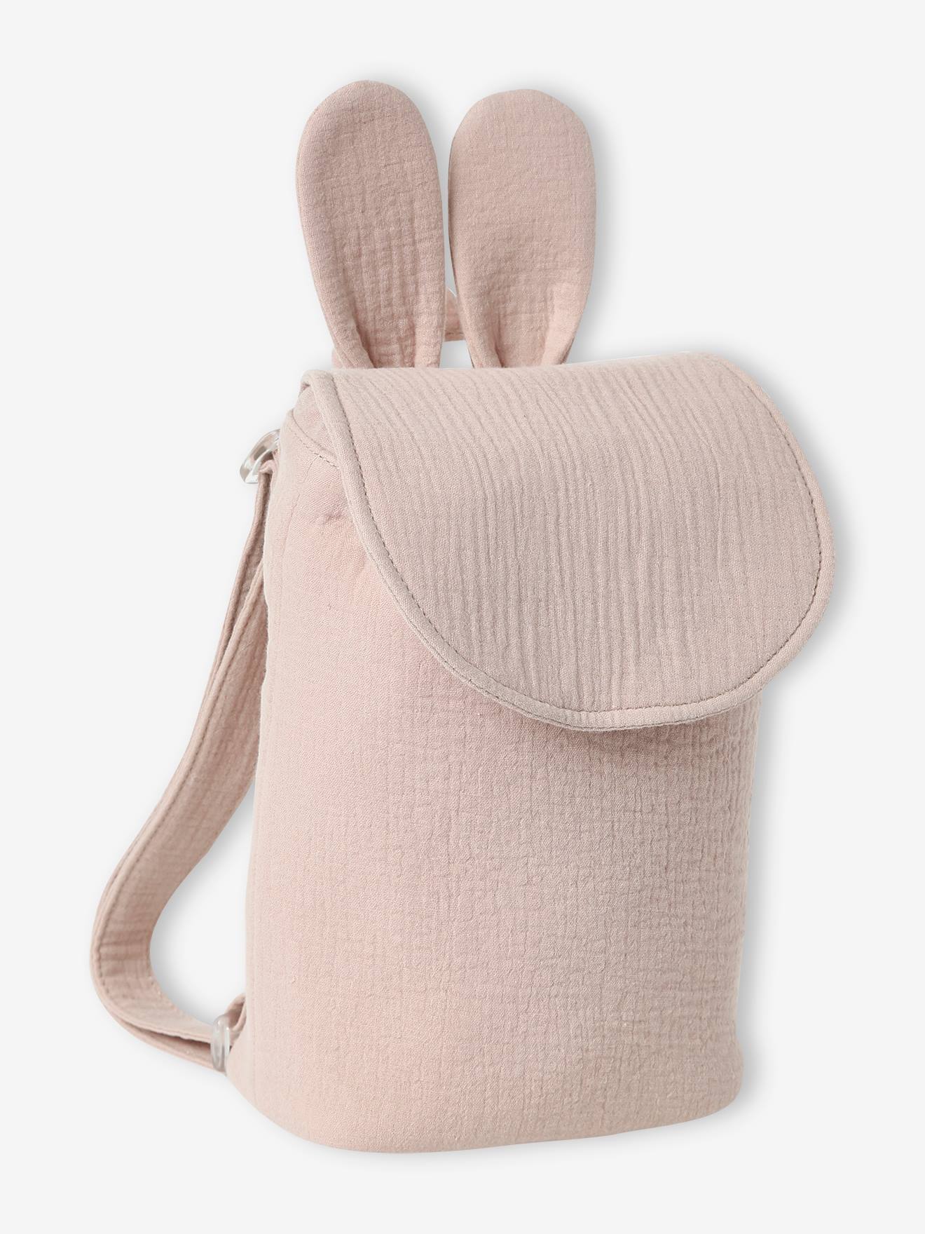 Sac à dos personnalisable en gaze de coton vieux rose