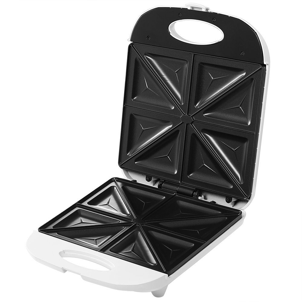 monzana Sandwichmaker, 1000 W, 4er XXL Antihaftbeschichtung Cool-Touch-Griff 1400W BPA-frei