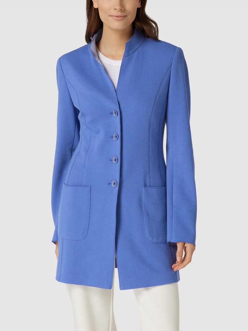 Blazer mit Stehkragen in royalblau