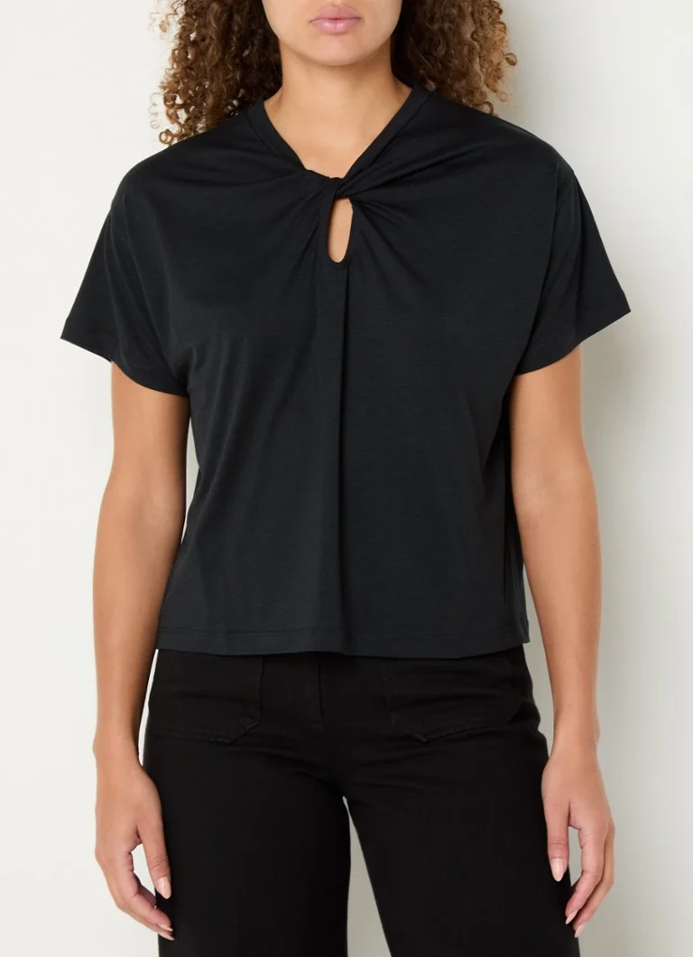 Sessùn Tootwist T-shirt in lyocell blend with cut-out detail