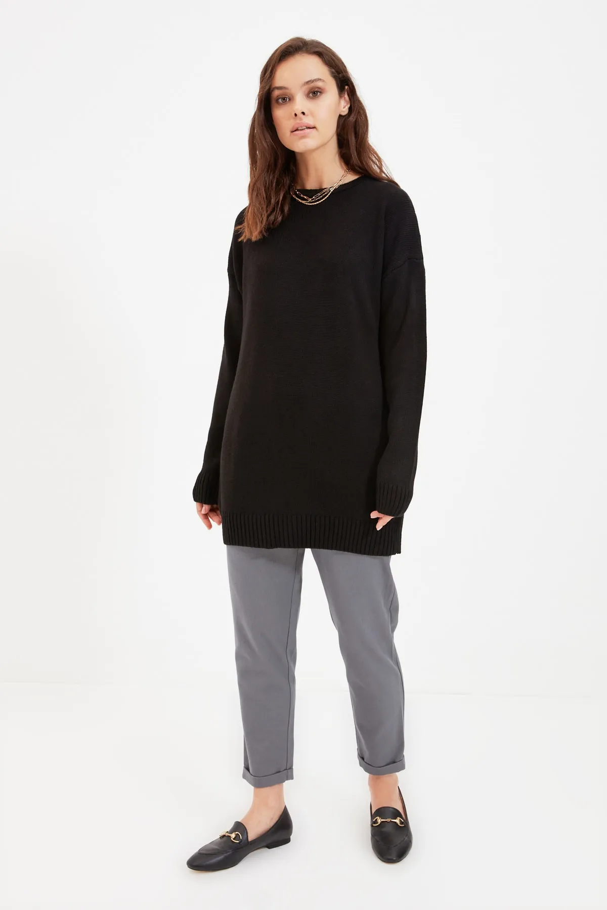 Trendyol Modest  Schwarzer Strickpullover TCTAW22AK0009