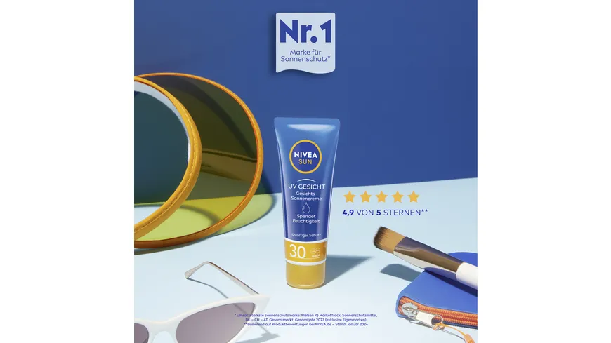 NIVEA SUN Gesichts-Sonnencreme LF30 50 ml