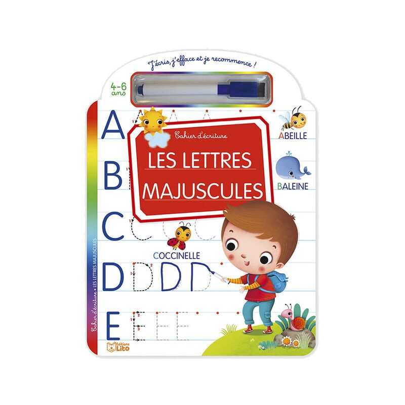 Livre J'écris, j'efface et je recommence les lettres majuscules - Lito