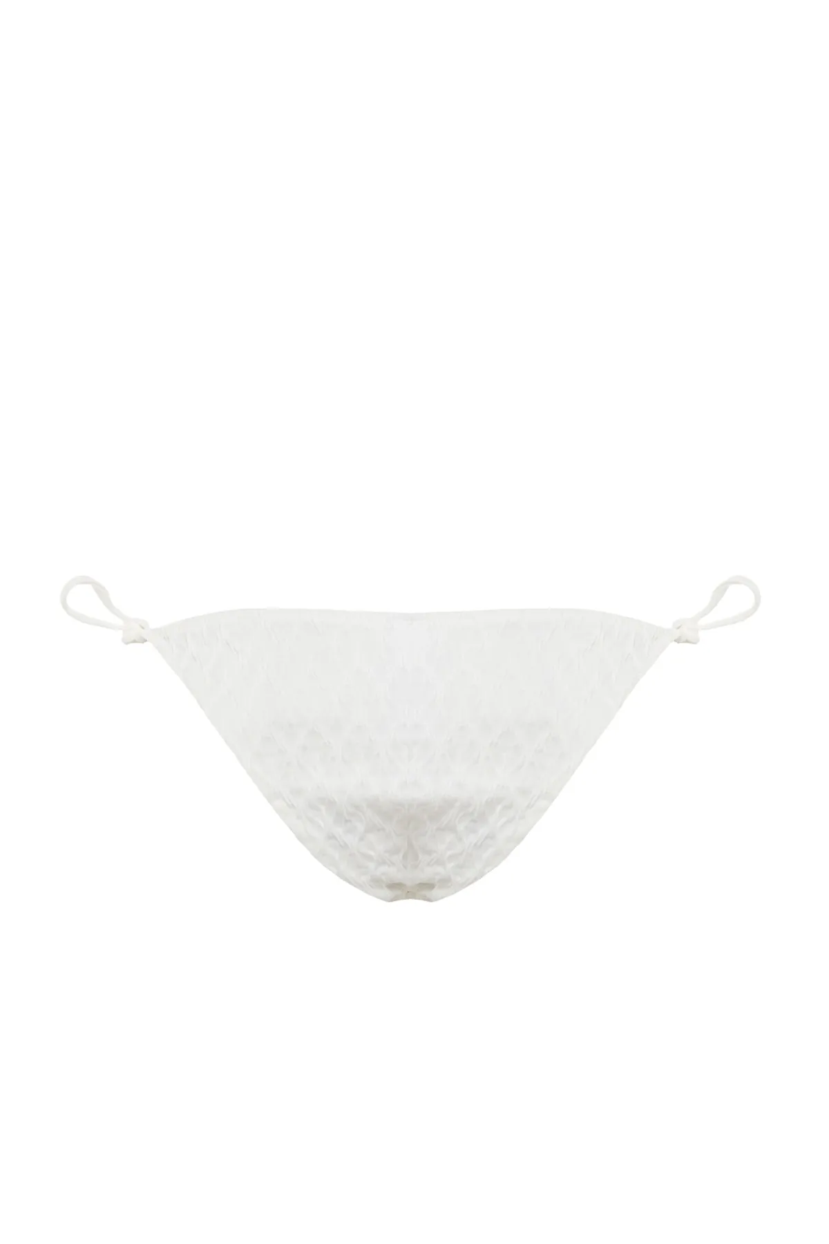 Trendyol Collection  Ecru gebundenes strukturiertes reguläres Bikiniunterteil TBESS23BA00250
