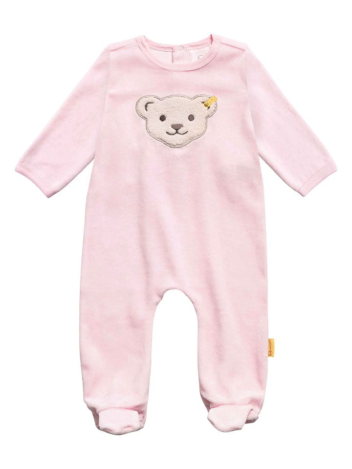 Steiff 3tlg. Outfit in Rosa/ Weiß günstig kaufen