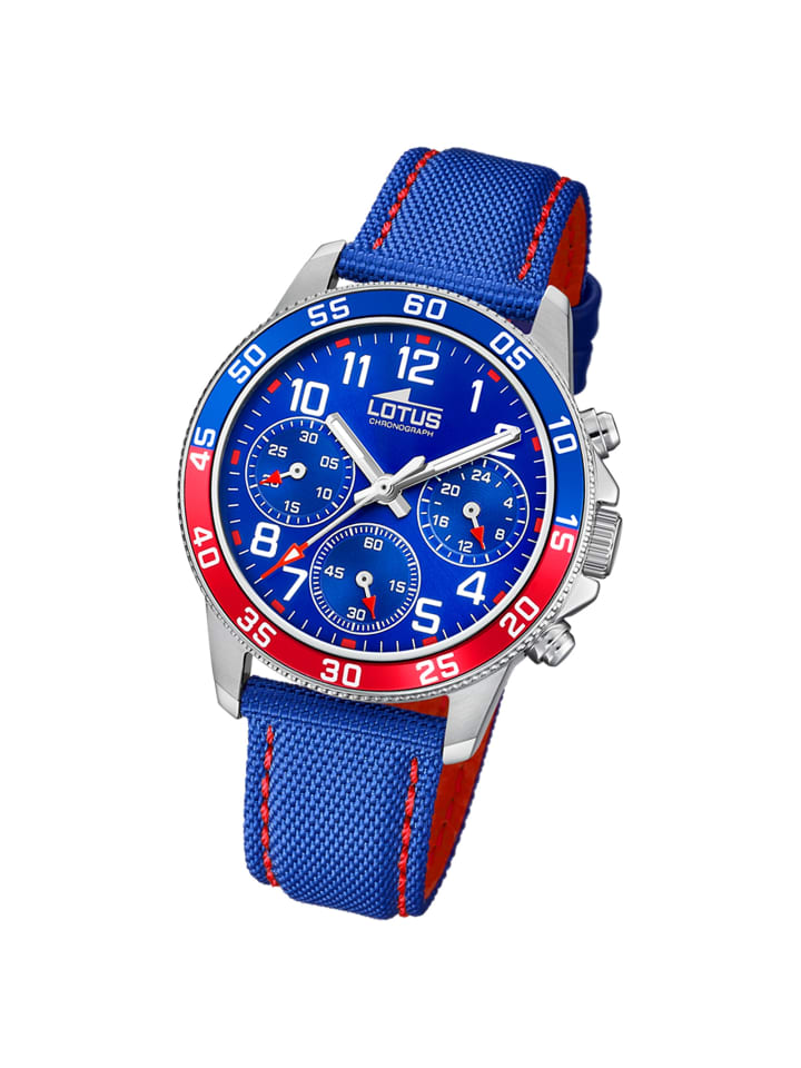 Lotus Chronograph-Armbanduhr Lotus Junior blau, rot mittel (ca. 36mm) günstig kaufen onesize