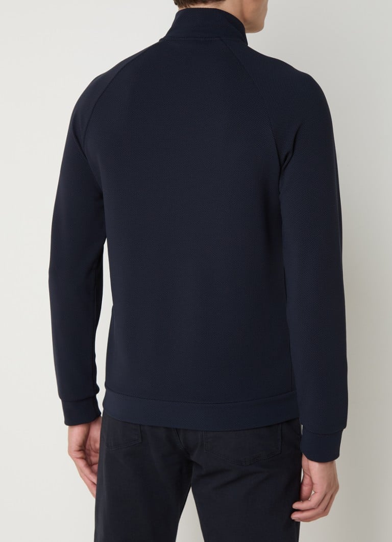 Reiss Fine-knit pullover with half zip