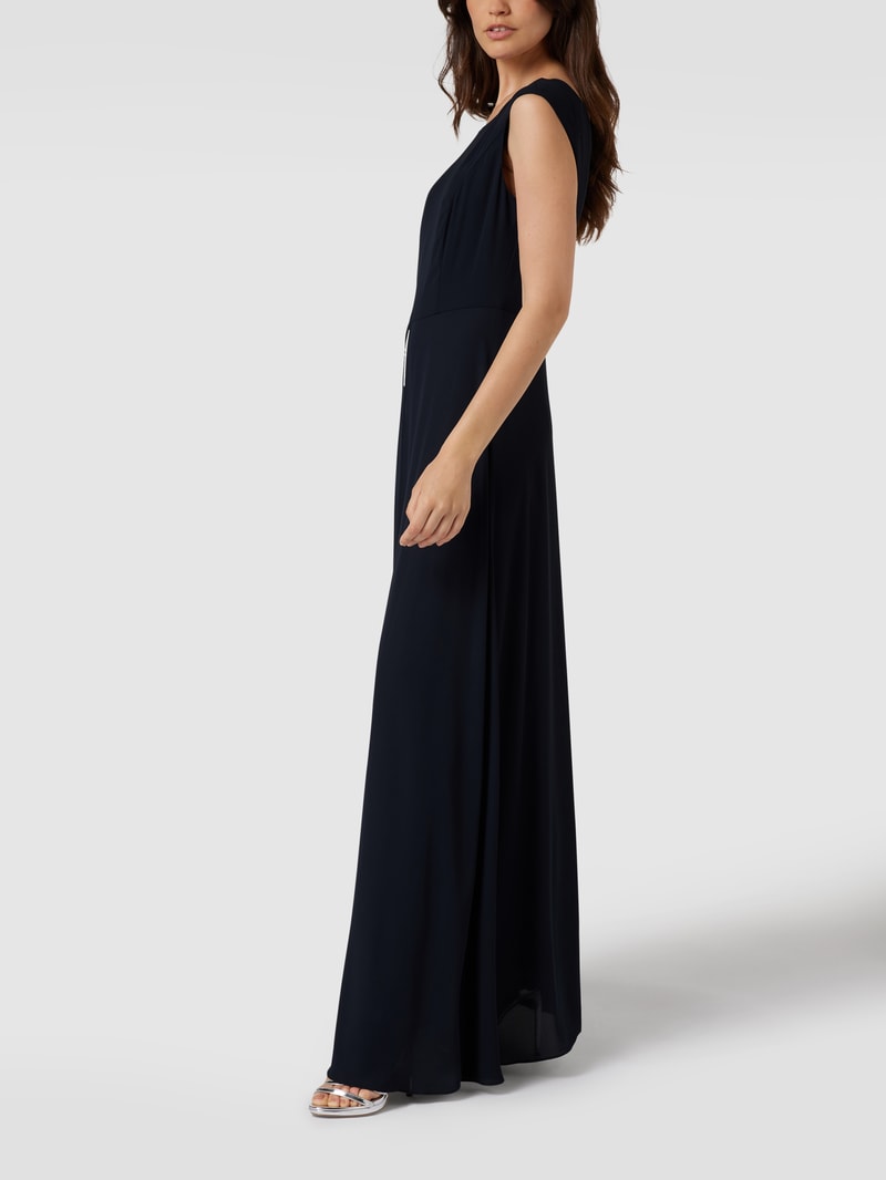 Jumpsuit mit Rundhalsausschnitt in dunkelblau