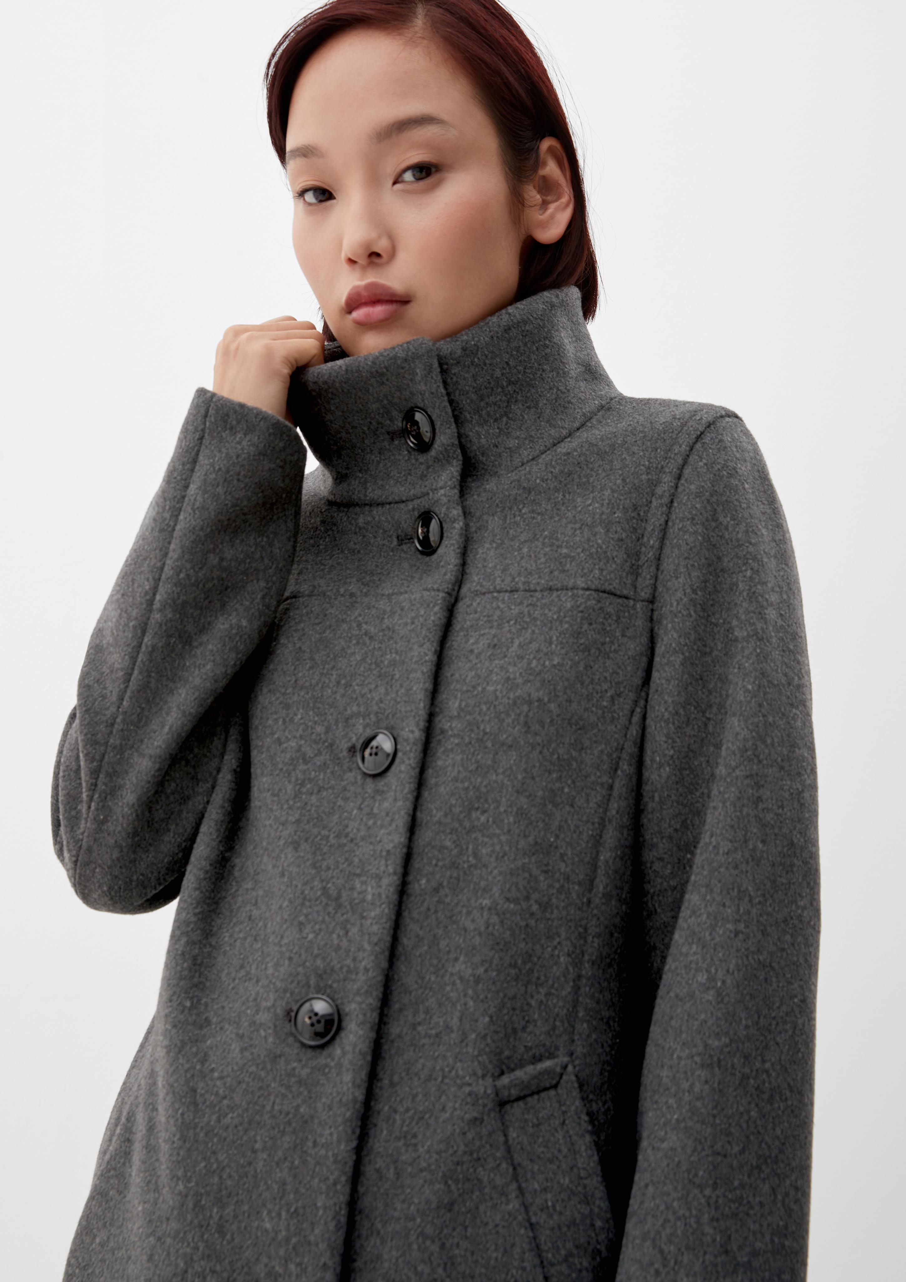 Wollmixmantel in klassischem Look  2116948-9898