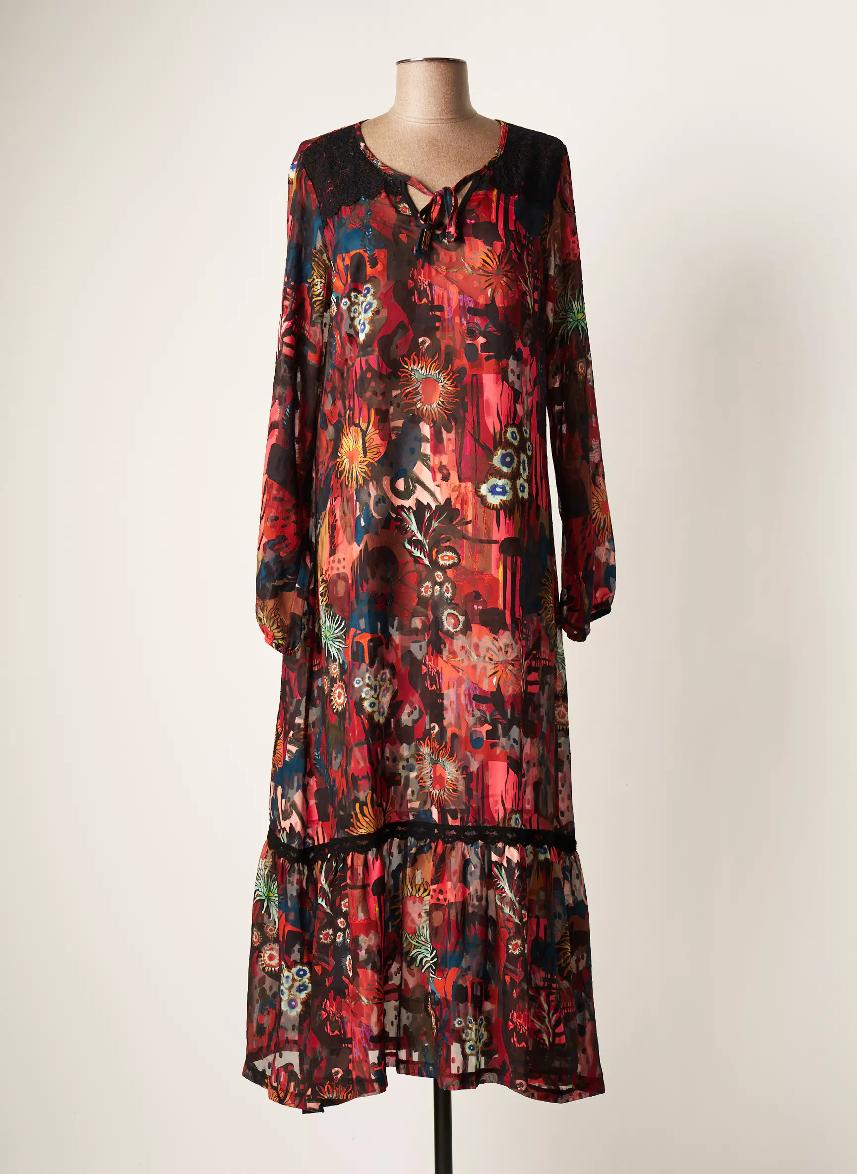 Maloka Robes Longues Femme couleur rose