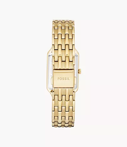 Fossil Uhr Raquel 3-Zeiger-Werk Datum Edelstahl goldfarben