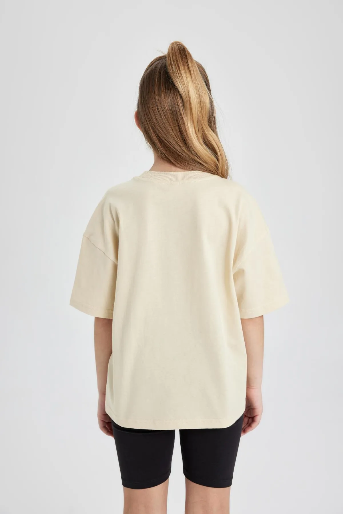 DeFacto  Bedrucktes Kurzarm-T-Shirt für Mädchen in Oversize-Passform B5129a824sm