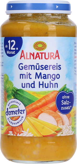 Alnatura Bio Gemüsereis mit Mango & Huhn