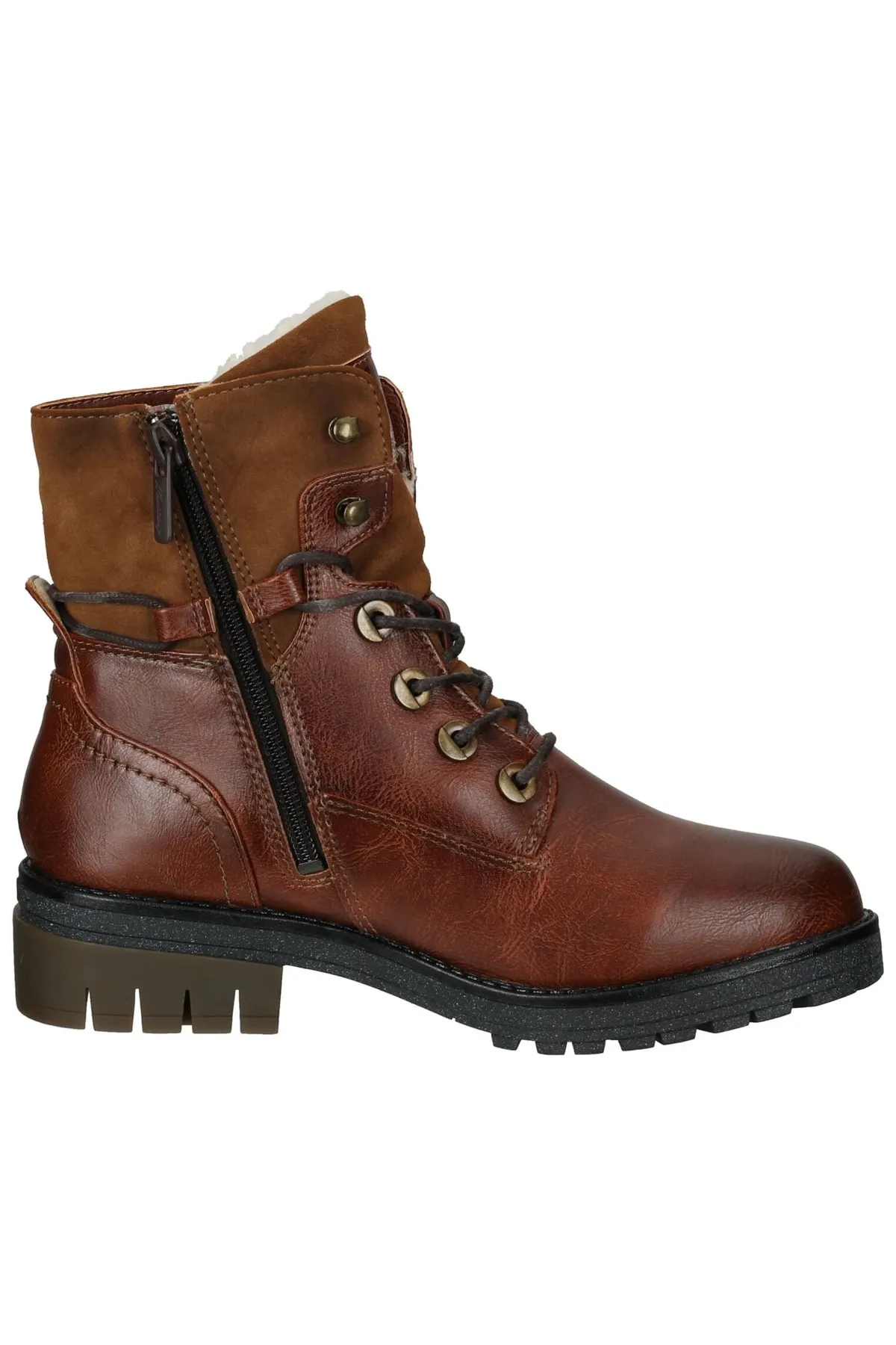 Mustang  Stiefelette - Braun - Blockabsatz