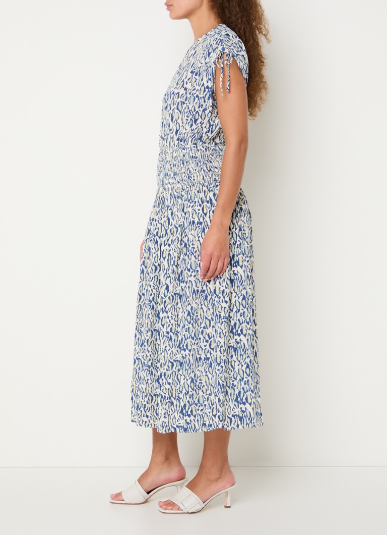 Rochie midi din crep cu imprimeu leopard Whistles