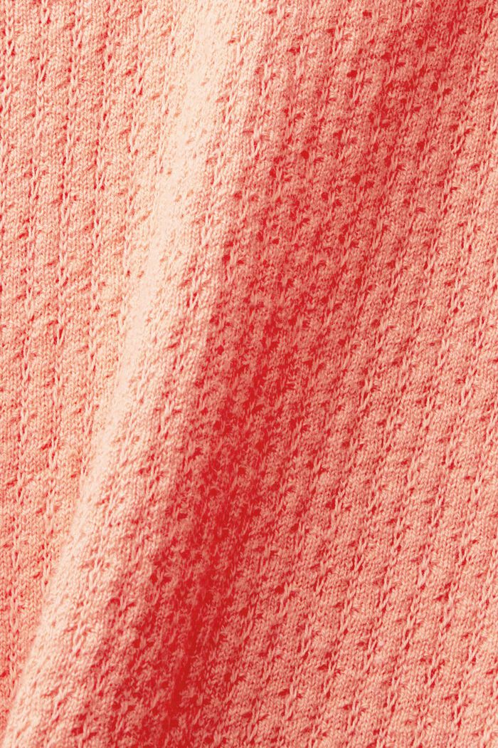 Pointelle-Pullover mit Polokragen, Seidenmix