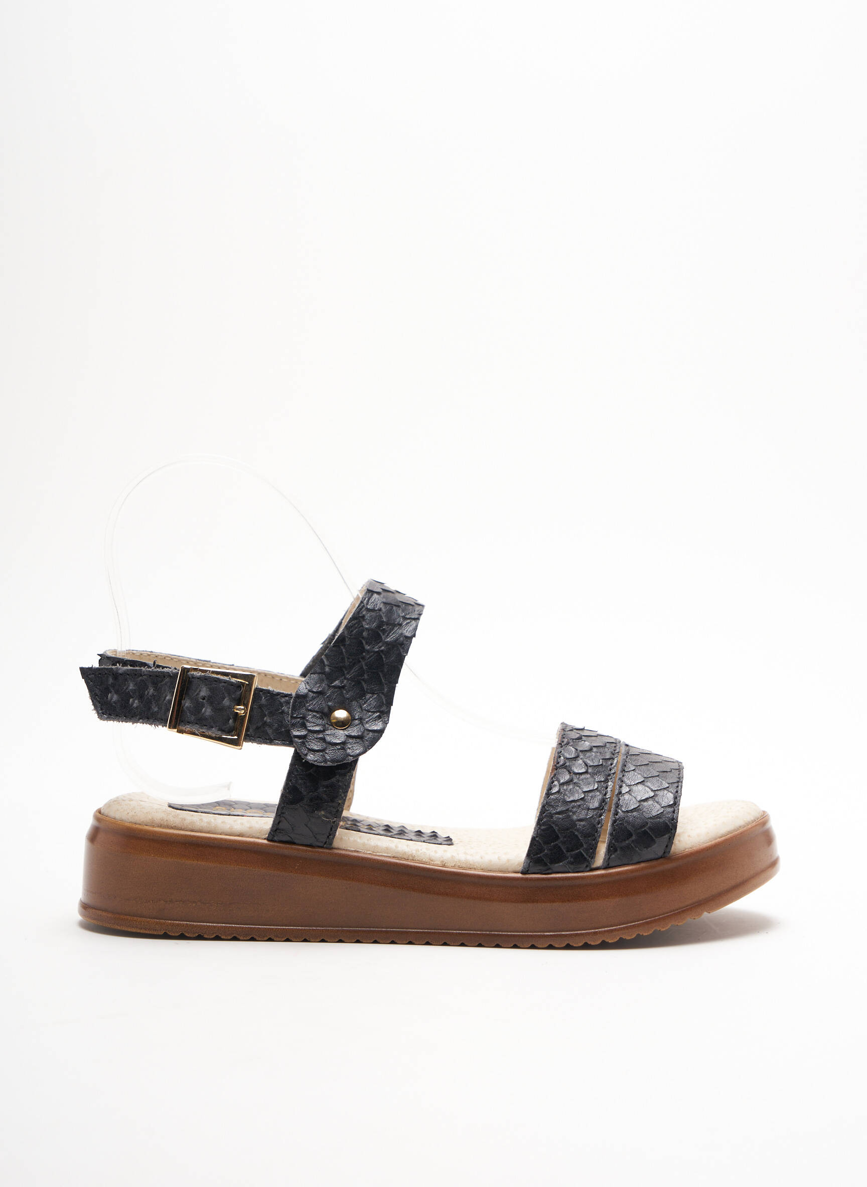 Brodequins Sandales Nu Pieds Femme couleur bleu