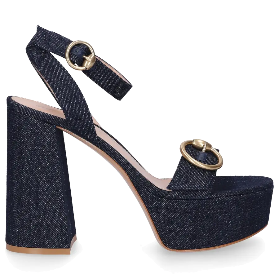 Gianvito Rossi - Sandalen ZANRA Denim - blau
