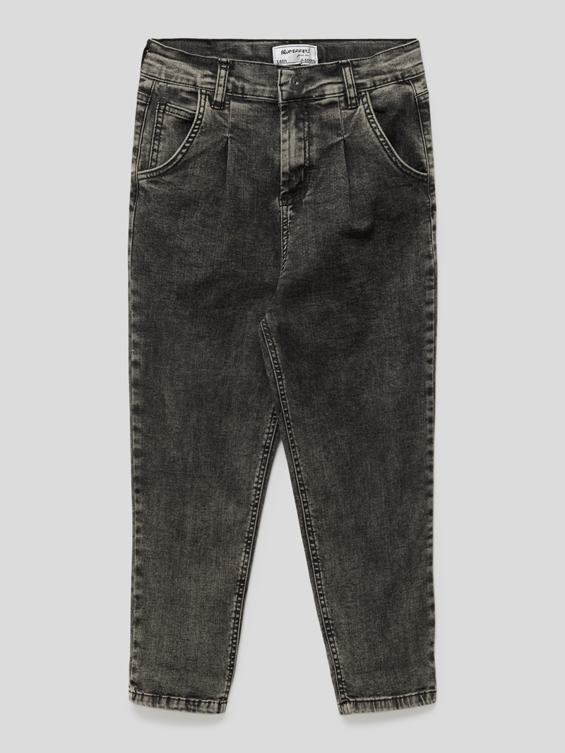 Jeans im Used-Look in schwarz