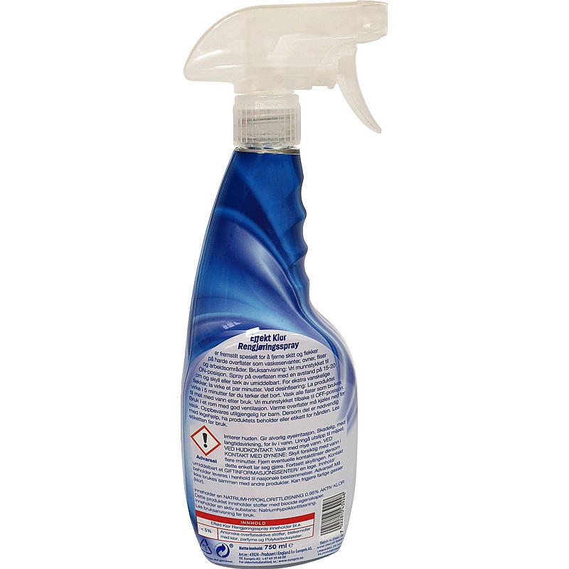 Effekt Rengjøringsspray 750 ml, m/klor Effekt