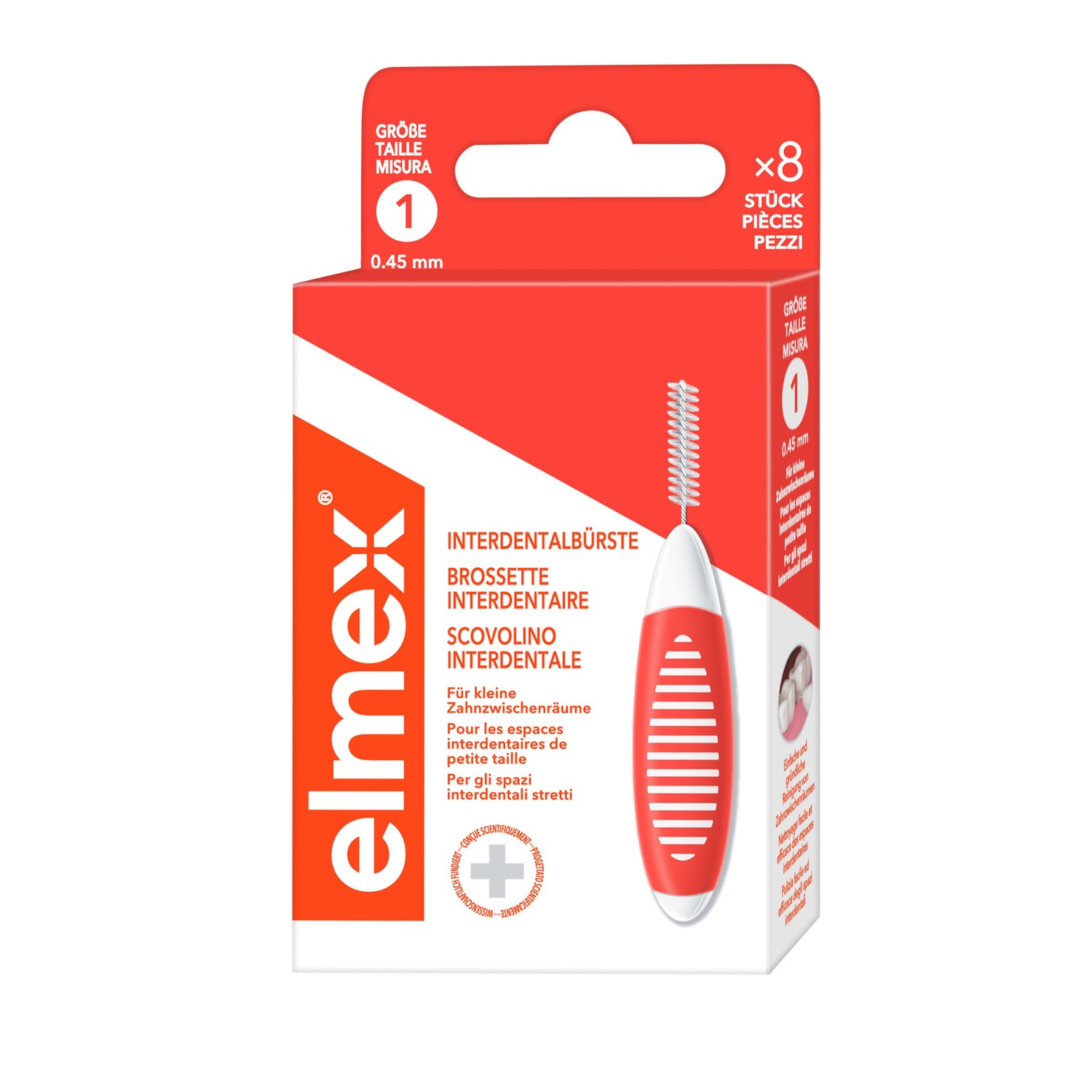 Interdentalbürsten orange. Größe 1. 0.45 mm