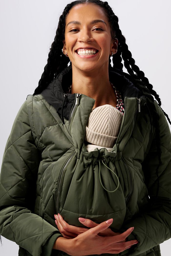 Gepolsterte 3-in-1-Umstandsjacke im Steppdesign