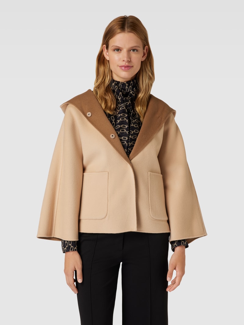 Jacke mit Druckknopfleiste Modell 'MAGNO' in camel