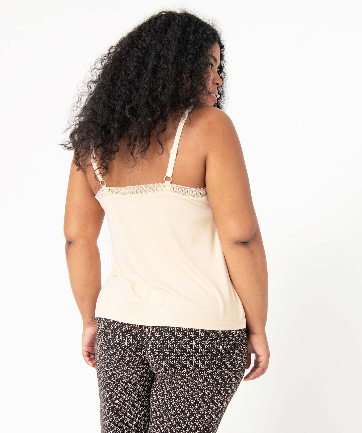 Débardeur femme grande taille en satin, viscose stretch et ... ecru | GEMO