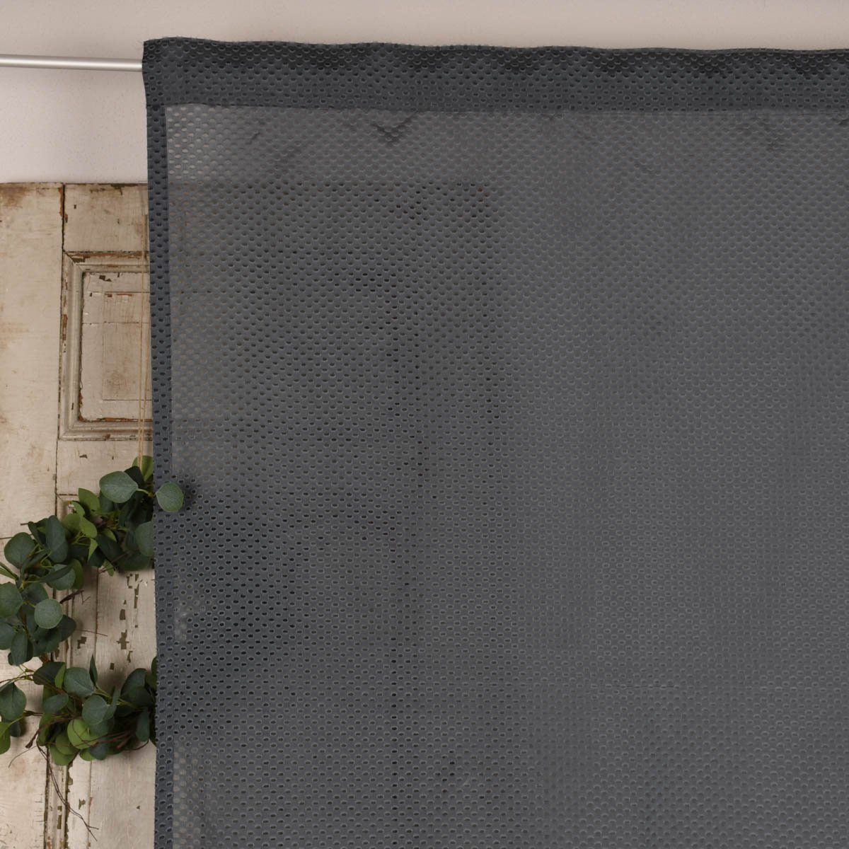 Meterware Rasch Textil Stores Punti Scherli Punkte anthrazit 300cm, halbtransparent, Kunstfaser, überbreit
