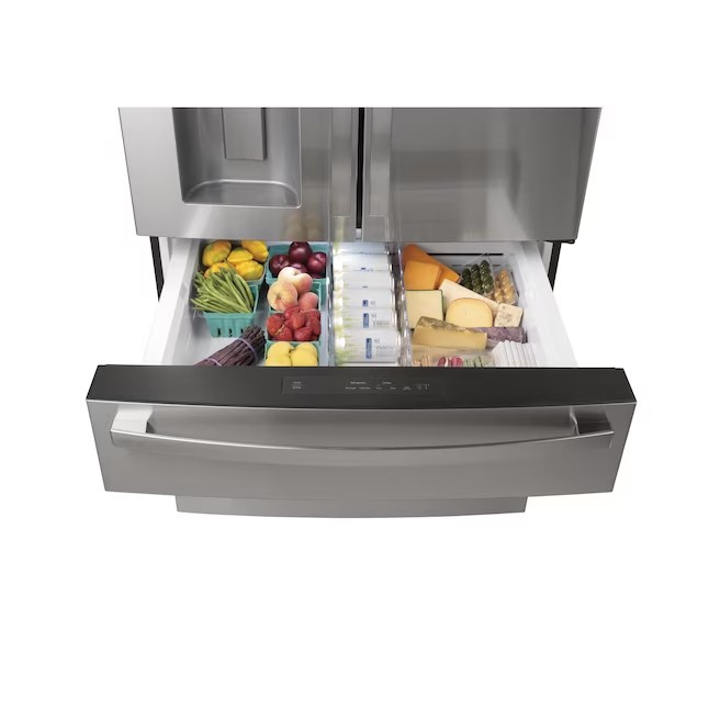 GE Profile 27.9-cu ft Smart French Door Refrigerator with Ice Maker and Door within Door (Fingerprint-resistant Stainless Steel) ENERGY STAR