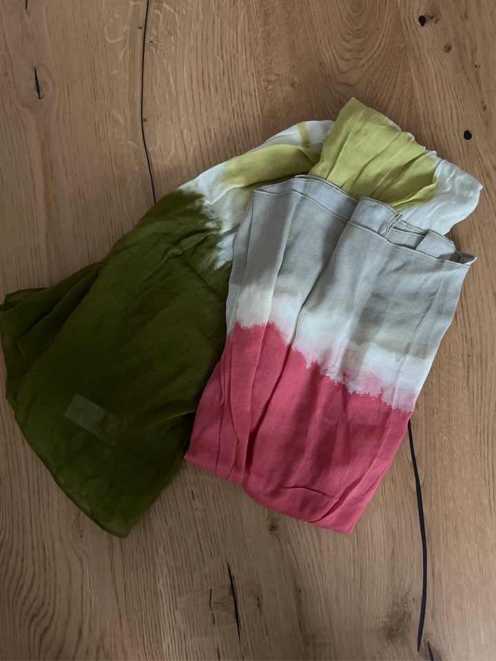 Camel Active Schal in Pink/ Grün/ Grau - (L)120 x (B)120 cm günstig kaufen onesize