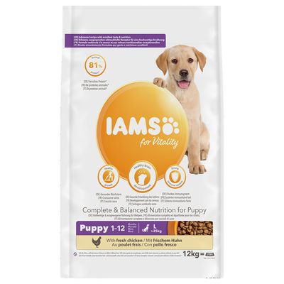 IAMS for Vitality Dog Puppy & Junior Large Huhn