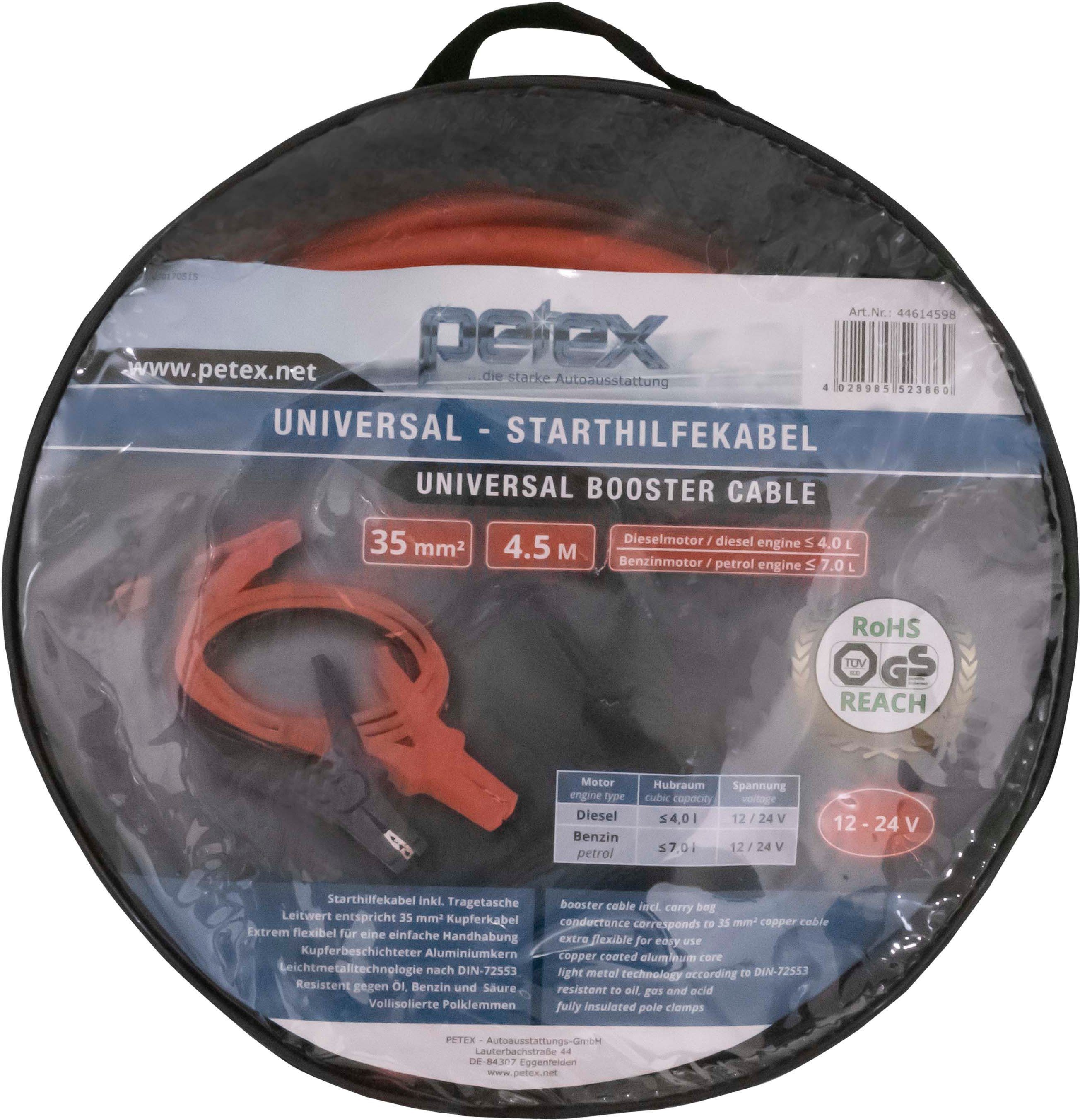 Petex Starthilfekabel, (450 cm), 35 mm², 4,5 Meter, Nennspannung: 12 - 24 Volt