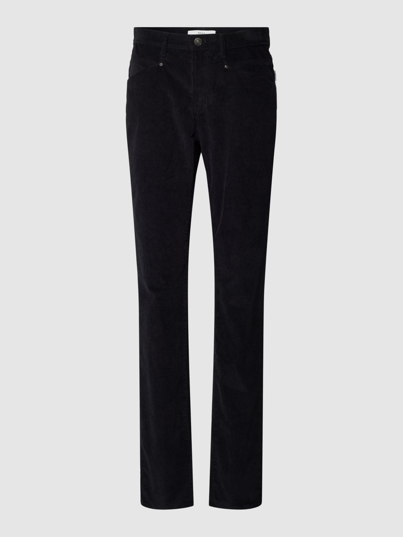Cordhose mit Eingrifftaschen in schwarz