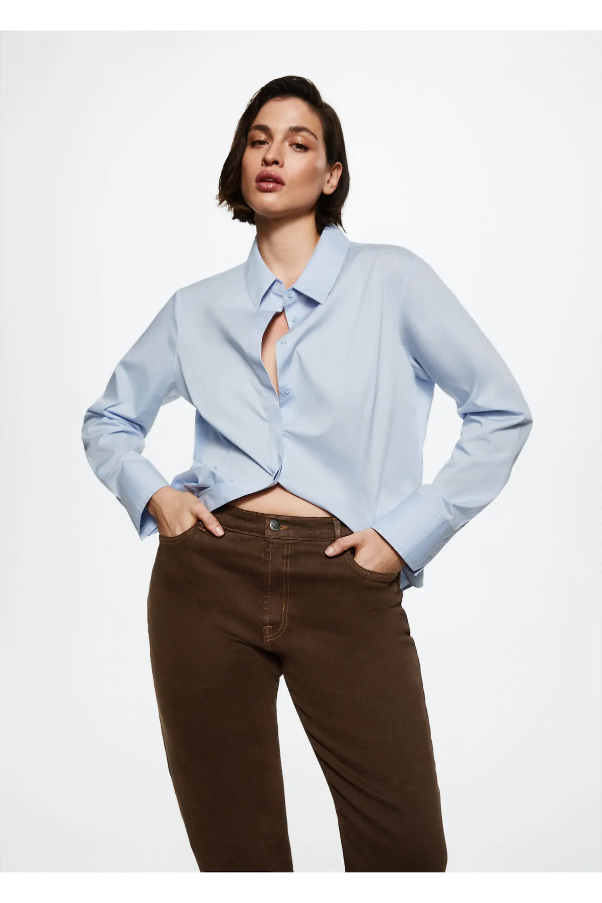 MANGO  Braune Damenjeans 37045134