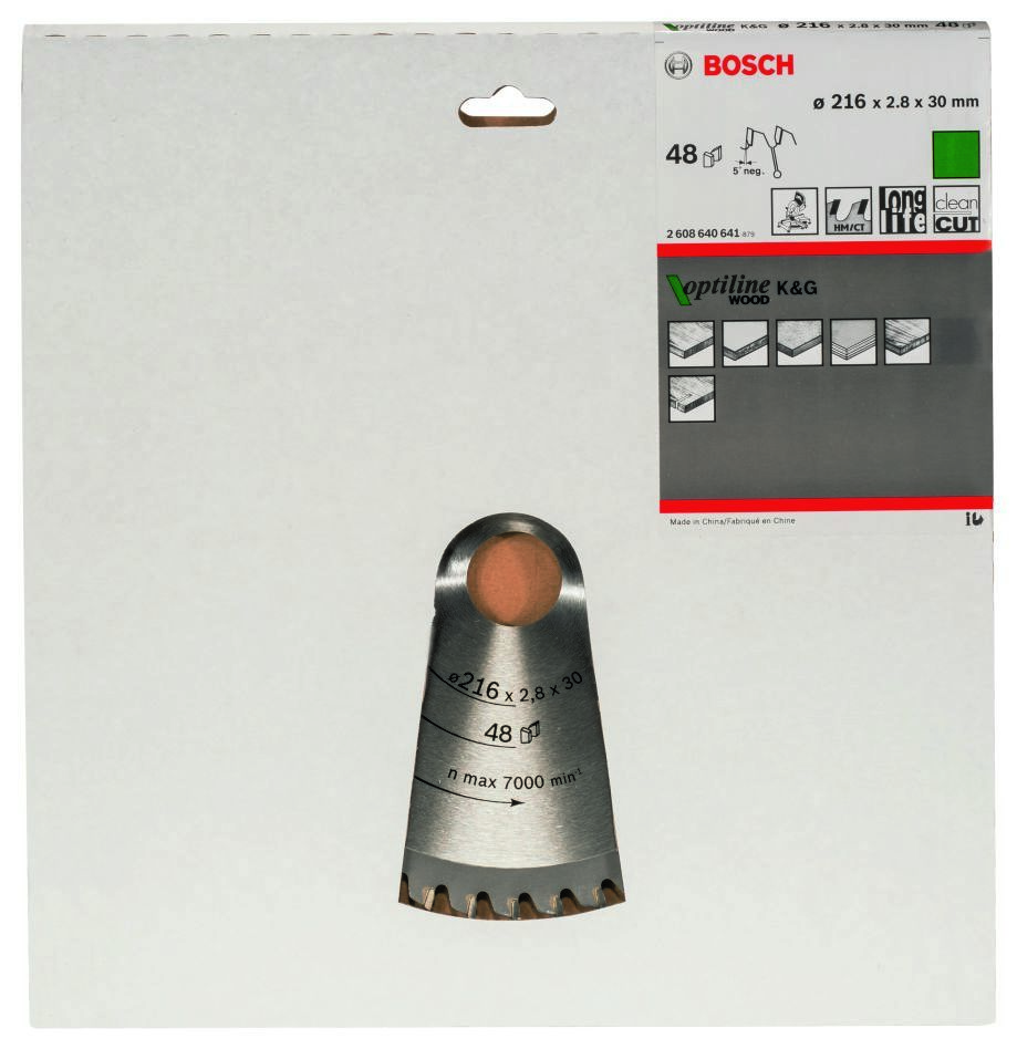 Bosch Blue Accessories 2608640641 Körfűrészlap 216 x 30 x 48 fog Optiline Wood